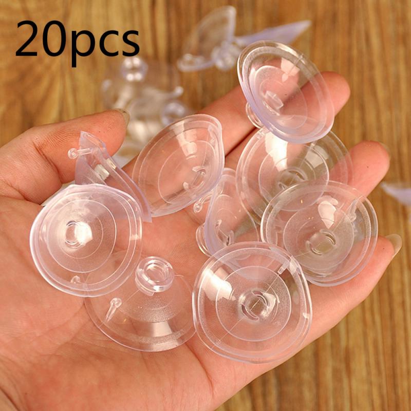 10/20Stck Klar Saugnapf Glas Fenster Zauberstab Haken Starke Vakuum Saugnäpfe Haken Für Fenster Dekoration Hochzeit Auto glas: 20Stck