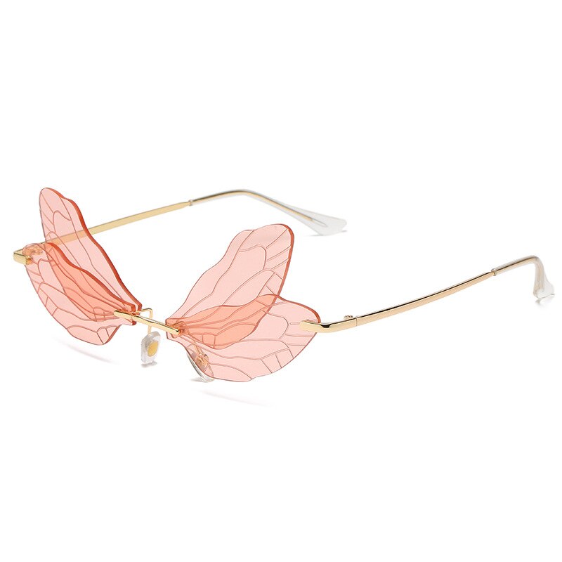 Dames zonnebril zonder montuur, vintage libelle, steampunk zonnebril, heren montuurloos, gradiënt, heldere glazen, zonnebrillen, oculos: 8