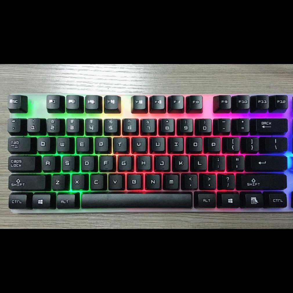 G21 USB Wired Mechanical Suspended Keyboard led Colorful Backlight Gaming Keyboard Waterproof For PC Computer Gamer