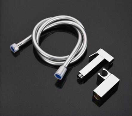 Hand held Toilet Bidet Sprayer set Kit Solid Brass Hand Bidet faucet for Bathroom hand sprayer shower head Square: Purple