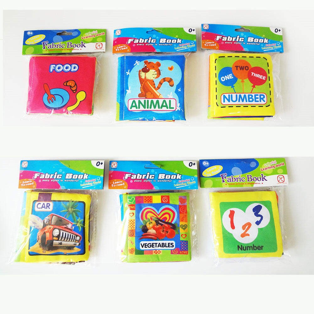 Ecroda 12 Stijl Activiteit Boek Engels Taal Stof Doek Baby Boeken Leren Onderwijs Speelgoed 0 ~ 12 Maanden Juguetes Bebe