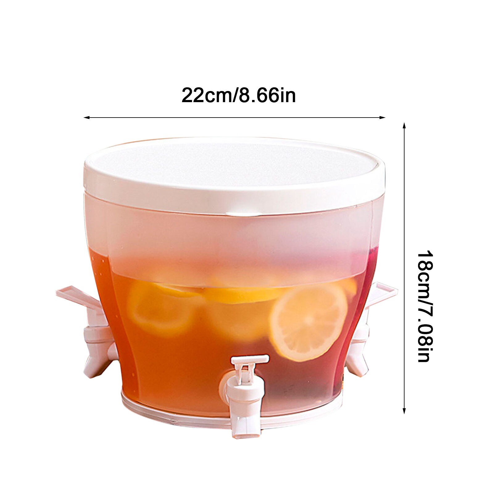 Cold Kettle With Tap For Fridge Large Capacity Rotating Beverage Dispenser With Three-Grid Milk Juice Water Dispensers For