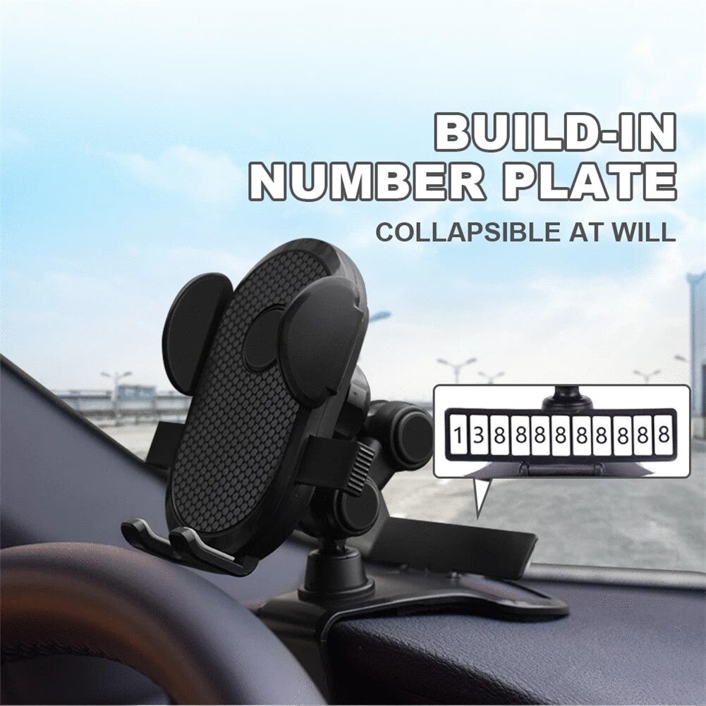 Universele 360 ° Clip Op Dashboard Mobiele Telefoon Houder Auto Telefoon Houder Gps Navigatie Dashboard Telefoon Houder Beugel