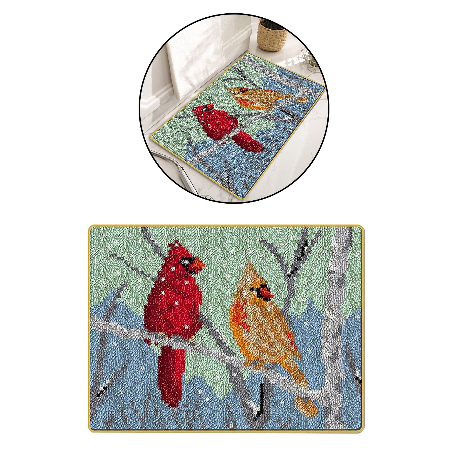 DIY Latch Hook Kit Carpet Rug Making Crafts for Kids Adults Beginners Home