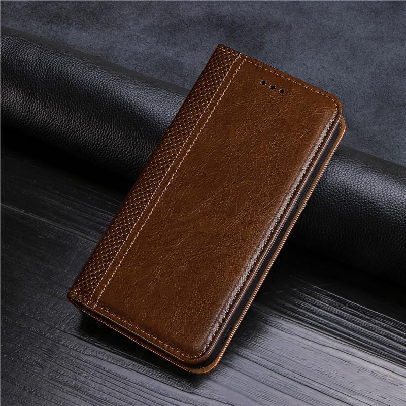 Voor Sony Xperia 5 Iii Flip Case Cover Luxe Lederen Fundas Voor Sony Xperia 5 Iii Case Back Skin Pouch coque Zakken Capa Portemonnee: Brown(5)