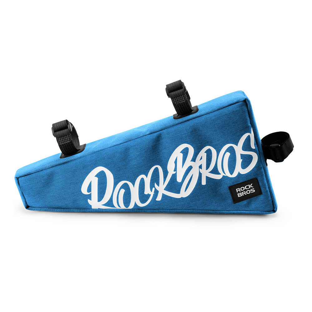 Bolsas para bicicletas, bolsa triangular para almacenamiento de bicicletas, 1,9 L, gran capacidad, debajo del tubo superior, accesorios para bicicletas resistentes al agua: Azul