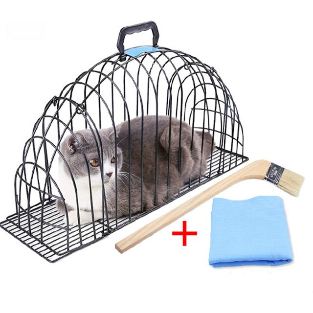 Washing cat cage cat blowing cage washing cat artifact bite blow dry cat bath cage bag fixing cat supplies anti-scratch: Pattern2 / M