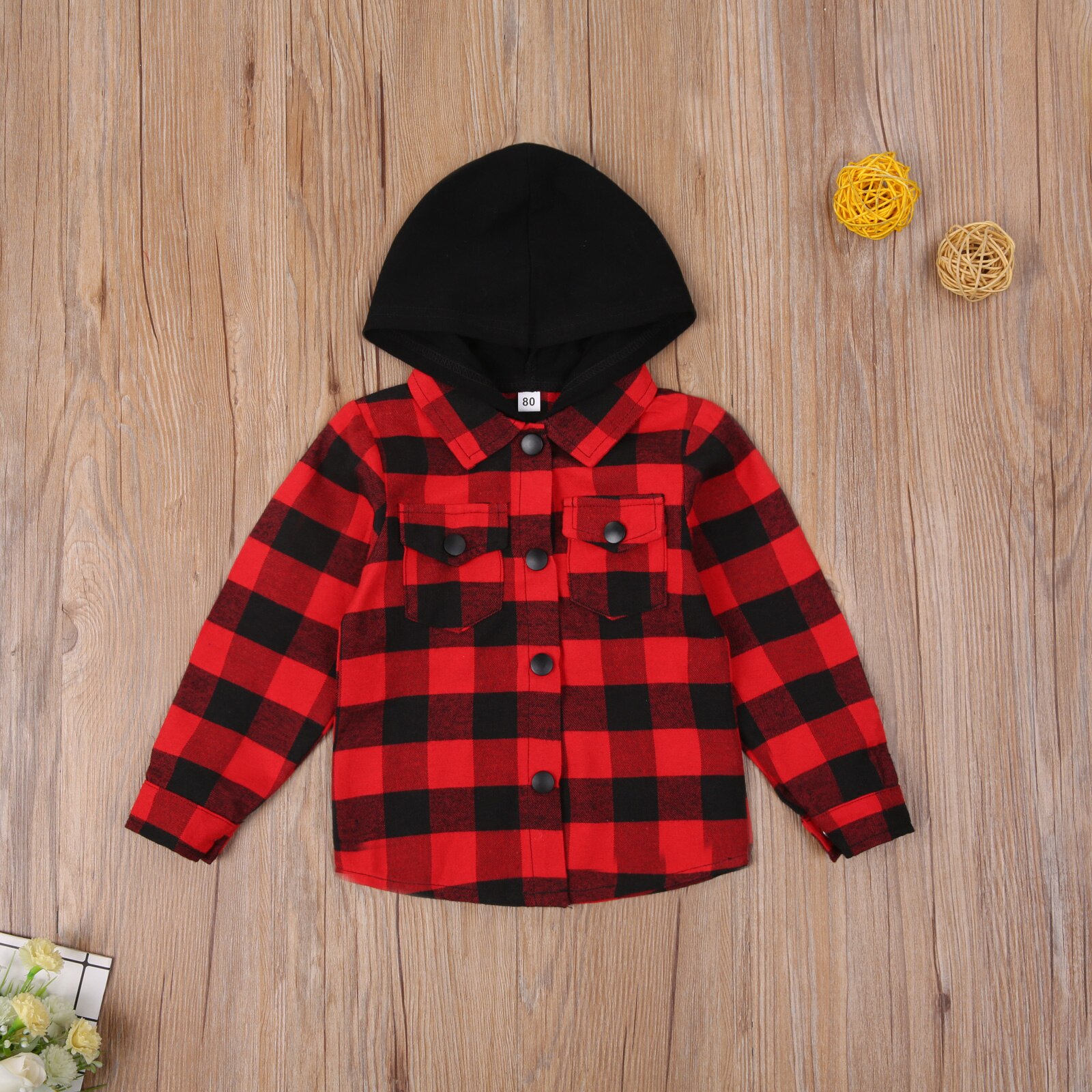Manteau à motif écossais pour bébé garçon et fille, 1T-4T, manches longues, simple boutonnage, poches, chemises