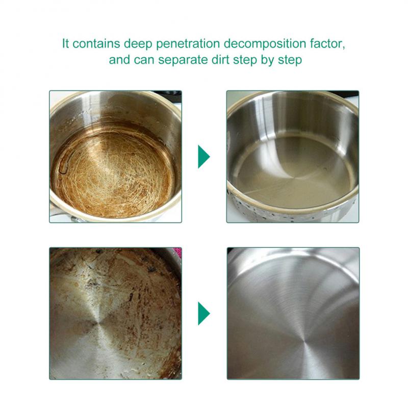 30ml Grease Cleaner Stainless Steel Cookware Cleaning Paste Household Kitchen Cleaner Washing Boom Pot Stains Cleanning Accessor