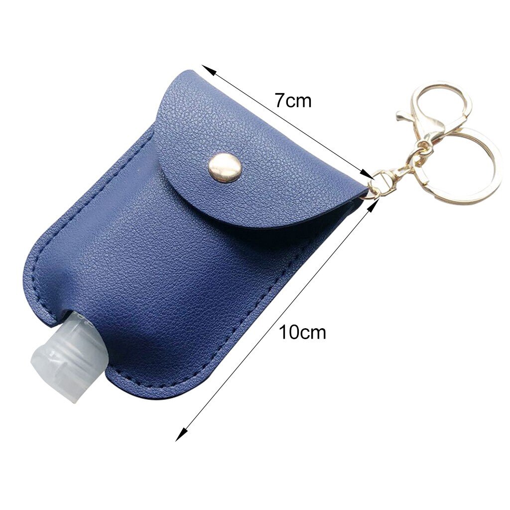 Travel Bottle And Keychain Holder Refillable Empty Bottles For Hand Sanitizer Organizer Keychain Key Rangement Zipper Bag#p30