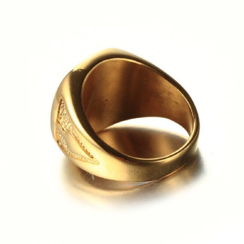 Kul herre gull fri murer frimurer frimurer ring 316l rustfritt stål band ring