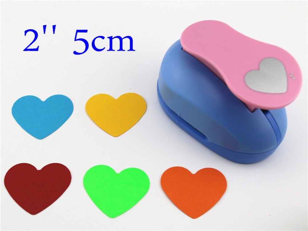 Heart Shaped 2'' craft punch paper cutter scrapbook child craft tool hole punches Embosser kid S2935-7 puncher