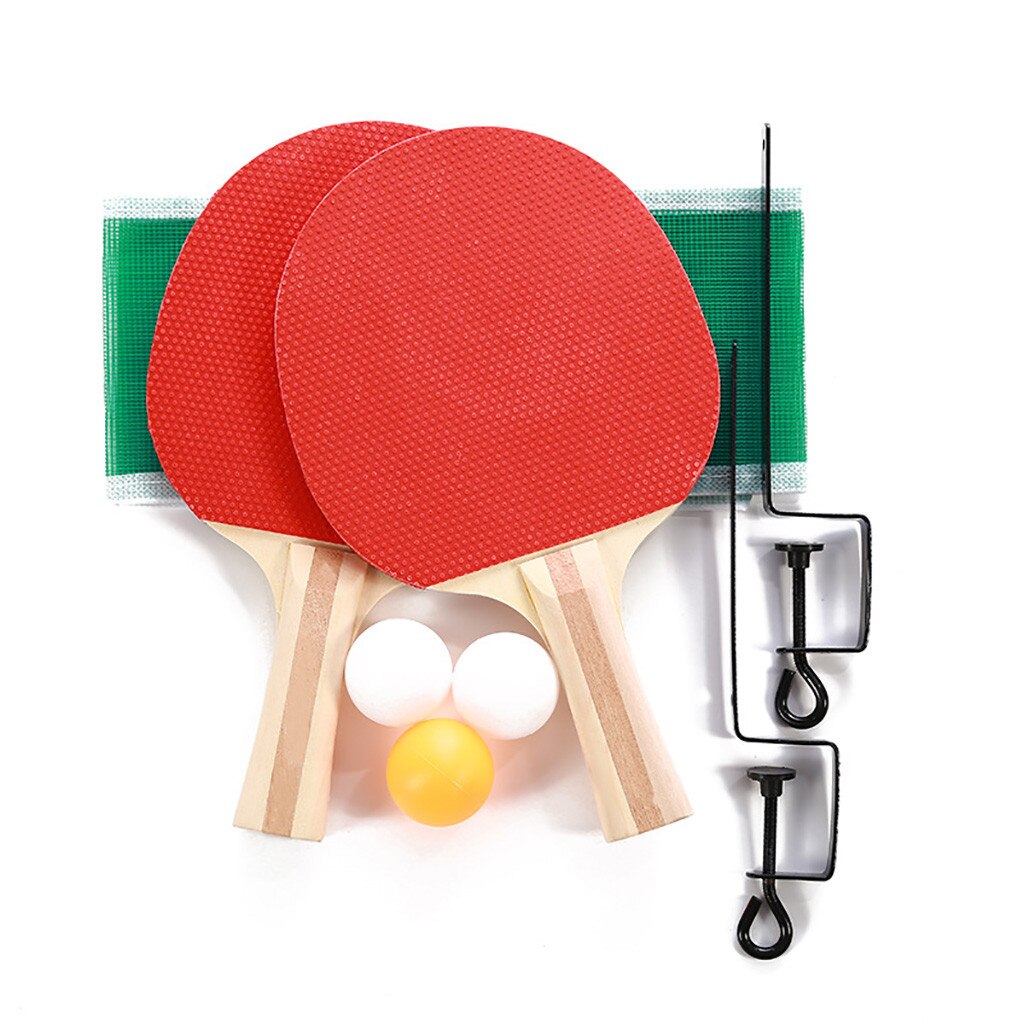 Inomhus ping pong paddle sport bärbar bordtennis nätfäste dubbel ping pong paddel racket set med väska dubbel racket set