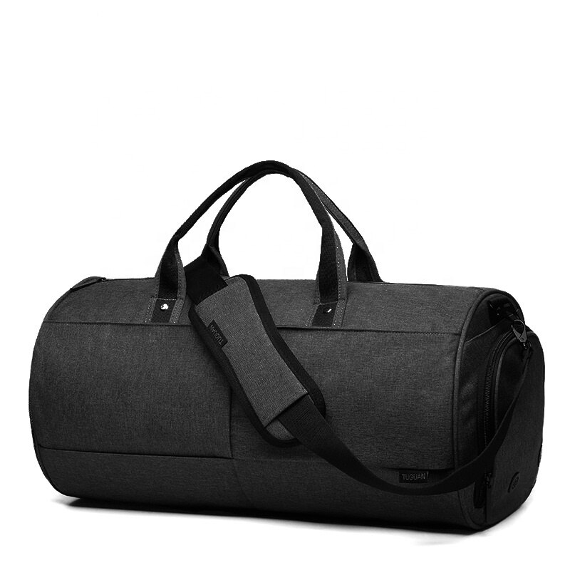 Tuguan Brand New Fitness Sports Training Bags borsa da palestra per uomo impermeabile da viaggio con scomparto per scarpe grigio/nero