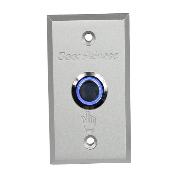 Metal Door button with LED backlight Metal Exit switch button door release For electric Lock Access Control system: 804L