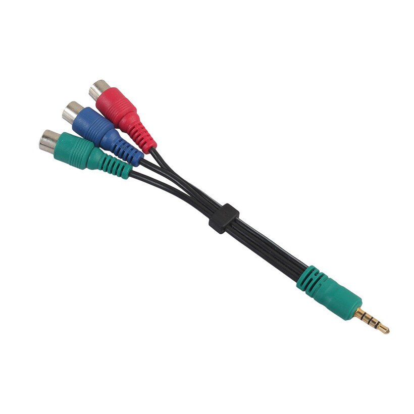 3.5mm AUX To RCA Component Green Blue Red YPbPr RCA Adapter Cable 15CM