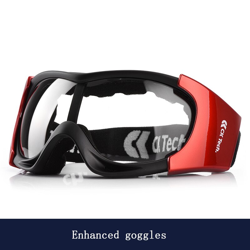 transparent Männer Brille Anti-Nebel Anti-Spritzen Staub/Sand-beweis Brille Reiten Anti-schock Komfortable schwamm Winddicht Gläser: redblack