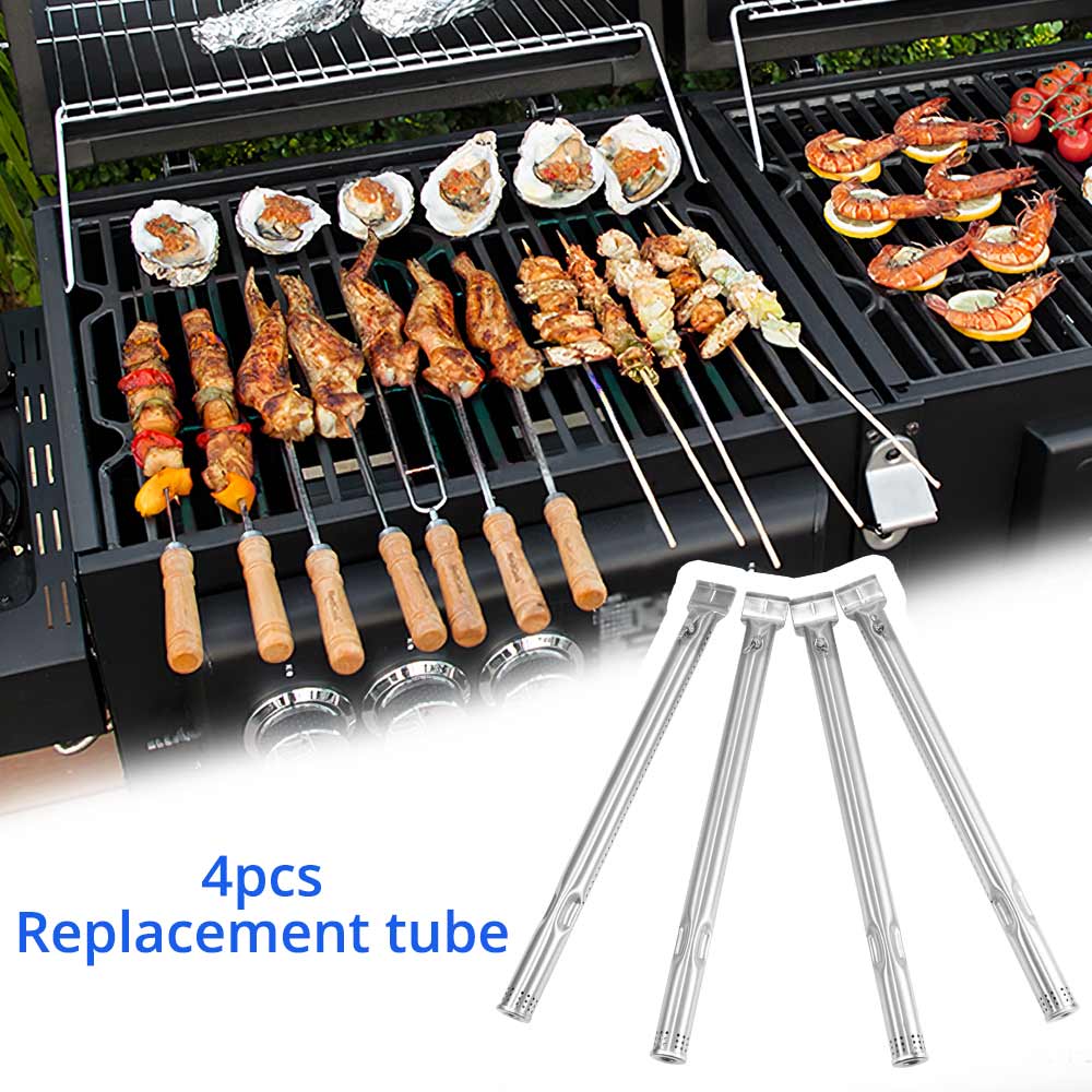 4 pièces gril brûleur brûleur universel en acier inoxydable Tube brûleur gril gaz gril accessoires accessoires de cuisson remplacement