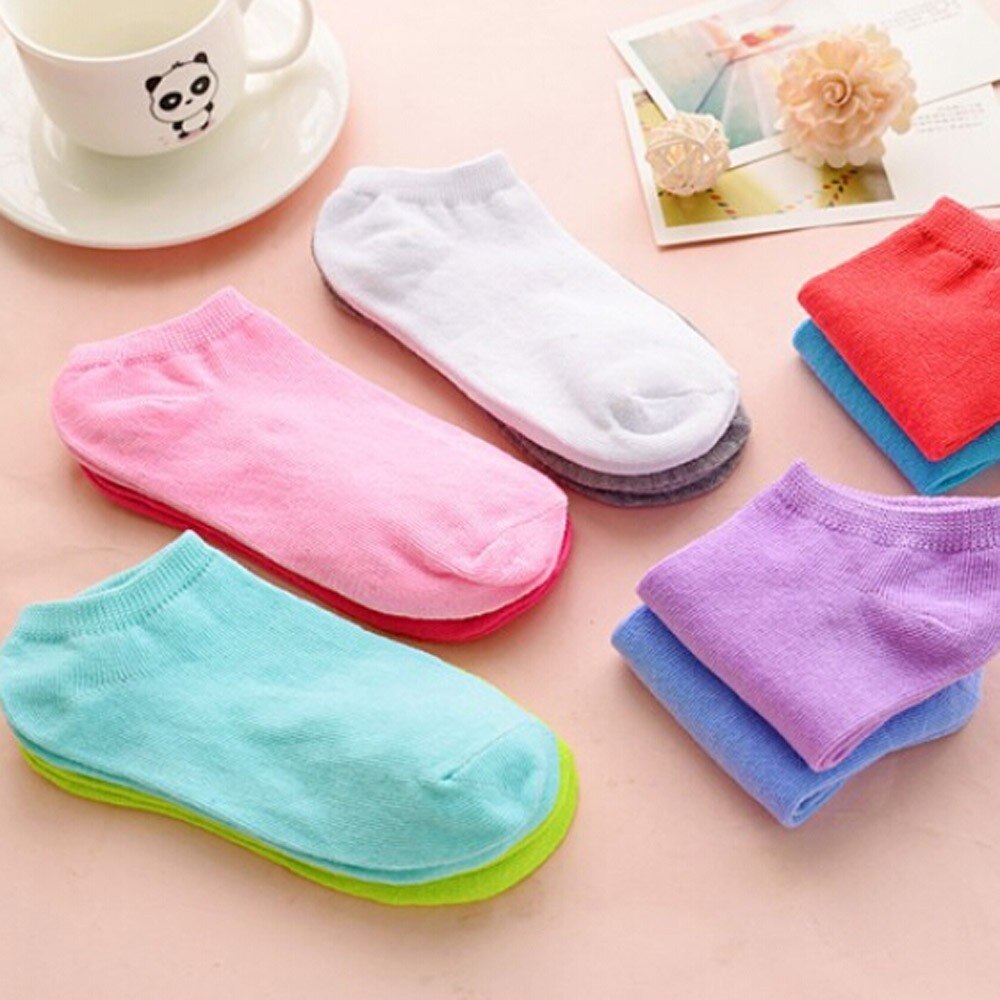 1 Pairs winter Womens Girls Leuke Solid Candy Kleur Grappige Microfiber Laag Uitgesneden Sokjes