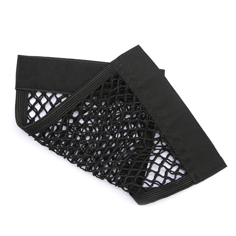 Bilinteriør net 1pc bil bagagerumssæderyg elastisk mesh net bilstyling opbevaringstaske lomme taske biltilbehør
