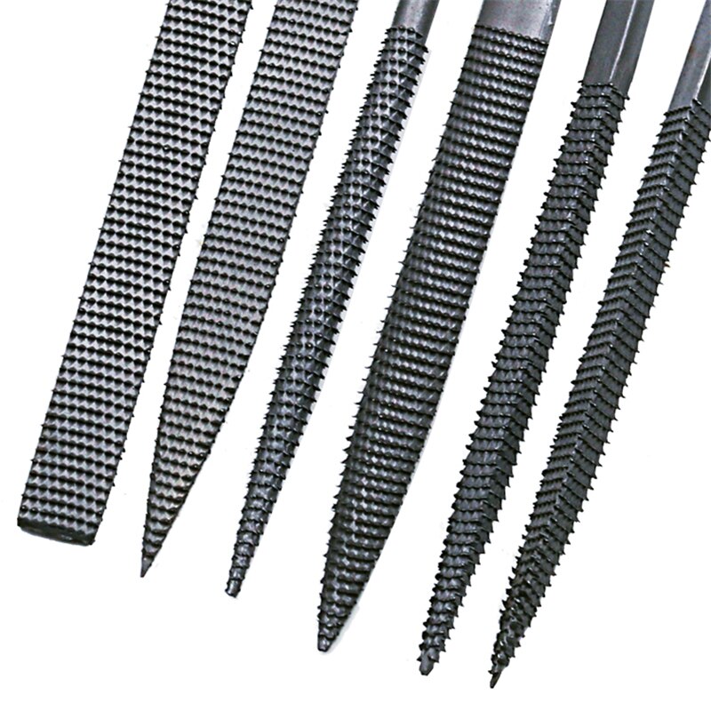 6Pcs Wood Rasp Assorted Files Set Carpentry Filing Tool Woodworking Metal Grinding Tool Rasp 5X180mm 4X160mm 3x140mm