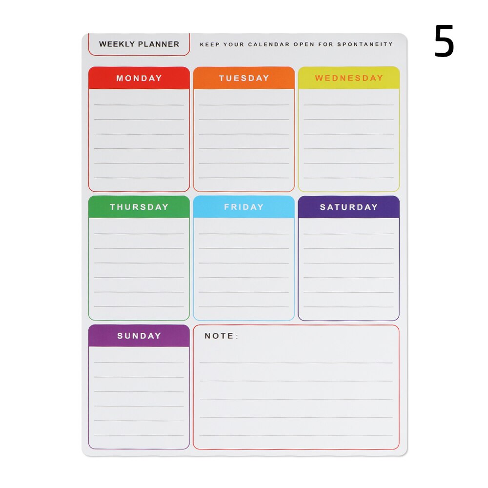 A3 Size Herbruikbare Plan Schema Koelkast Kalender Magnetische Wekelijkse Schema Erase Board Memo Georganiseerd Dagelijkse Agenda Office: 5