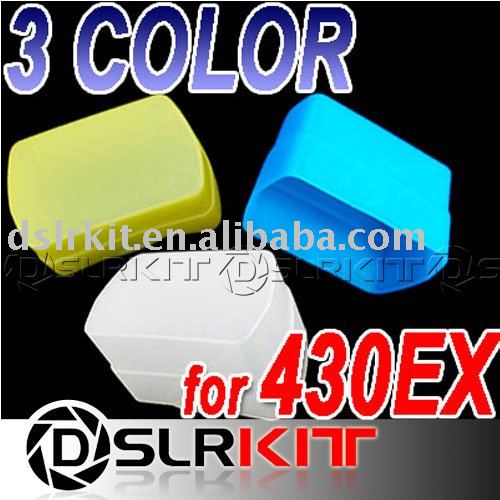 Blauw + Geel + wit kit Flash Diffuser voor CANON 430EX