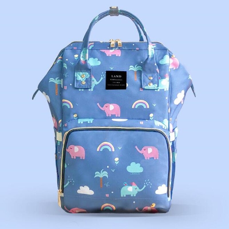 Land pusletaske rygsæk pusletasker stor rygsæk baby organizer barselstasker til mor håndtaske baby ble: Elefant