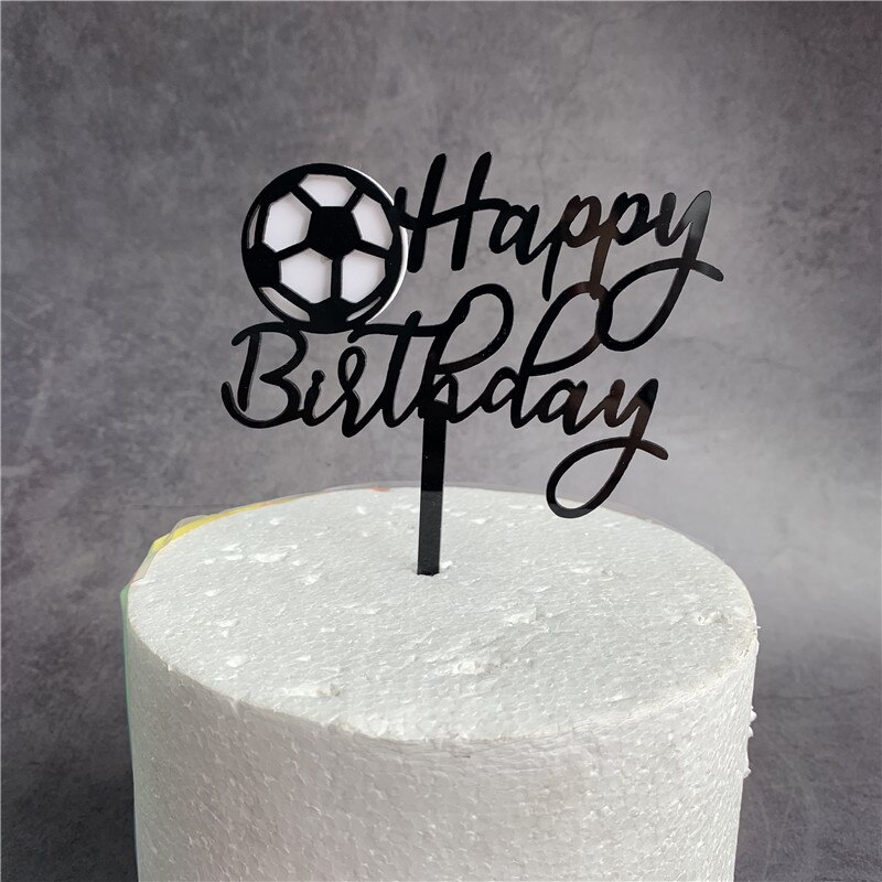 Double-layer Football Theme Cake Decoration Theme Boy Happy Birthday Cake Topper Party Supplies Kids Favors Baby Shower