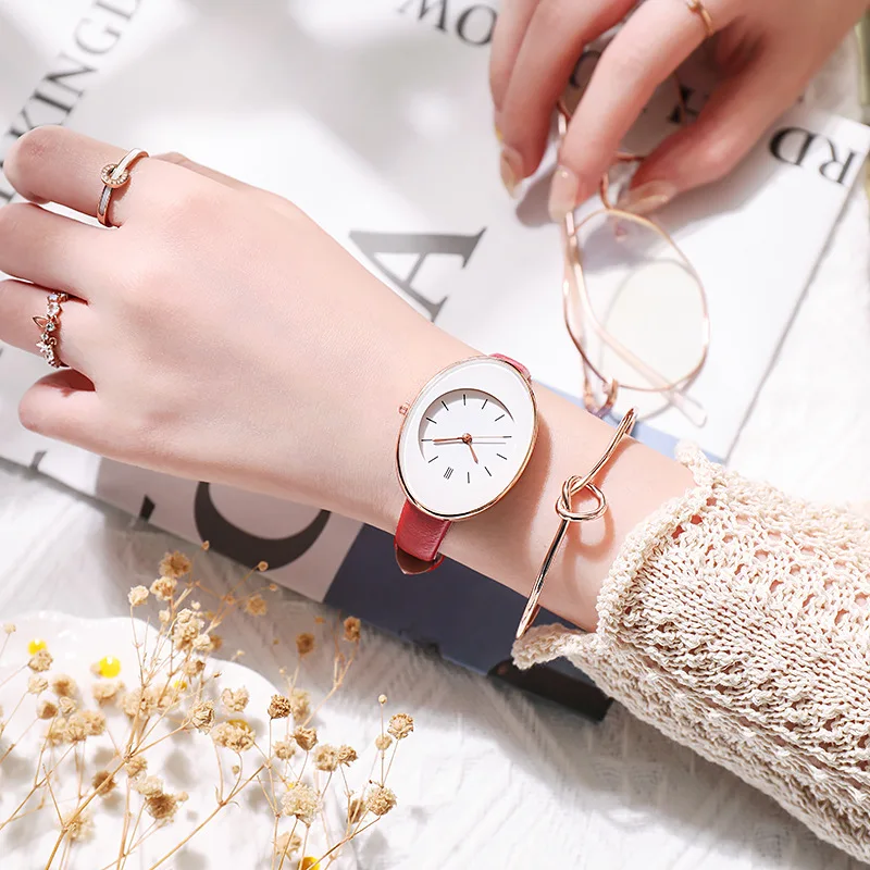 Modehorloge voor dameshorloges Bestverkopende producten Luxe dameshorloge Damespersoonlijkheid Eenvoudige riem Reloj Mujer