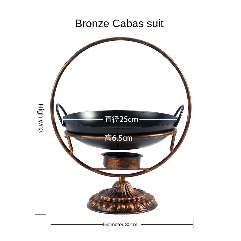 Tableware Special Dish Iron Stewed Pot Set Restaurant Hotel Hanging Pot Commercial Solid Alcohol Heating Furnace: o