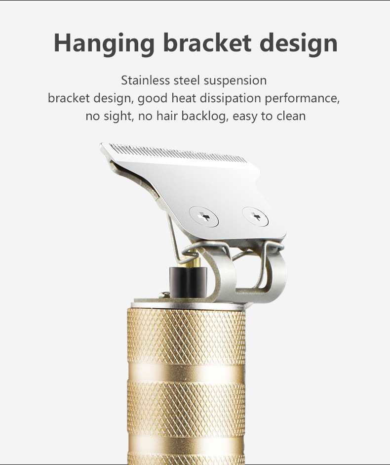 Wireless Portable Electric Pro T-outliner Cordless Trimmer Hair Clipper Set Rechargeable 0mm T-blade Baldheaded Outliner Men