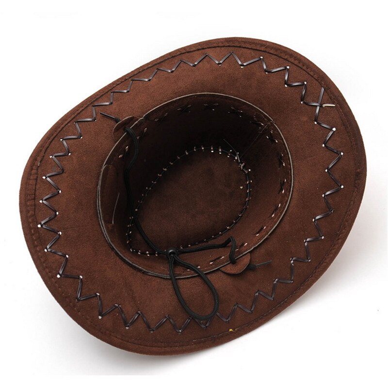 Cowboy hat male women's general hat cowboy hat Suede Look Wild West Fancy Dress Mens Ladies Cowgirl Unisex Hats