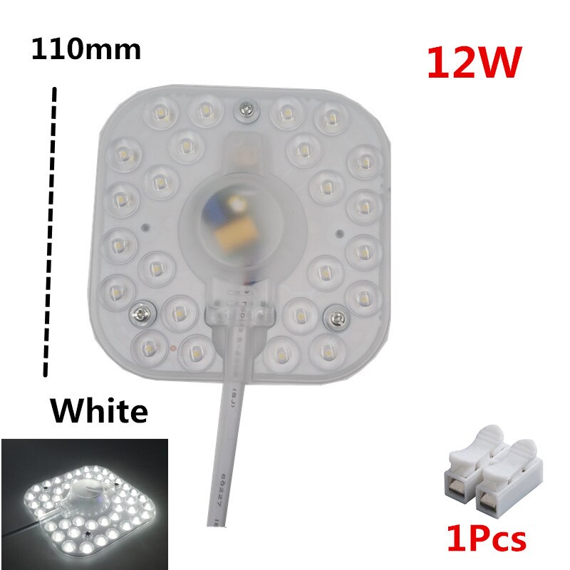 Loftslamper led modul  ac220v 230v 240v 6w 12w 18w 24w 36w led lys udskift loftslampe lyskilde praktisk installation: 12w hvide
