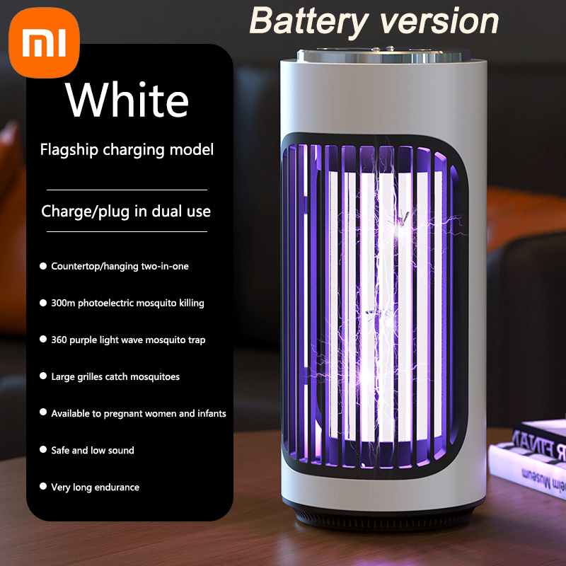 Xiaomi-Lámpara eléctrica antimosquitos, portátil, USB, carga rápida, lámpara antimosquitos para interiores, pared de escritorio, doble uso: Amarillo cálido