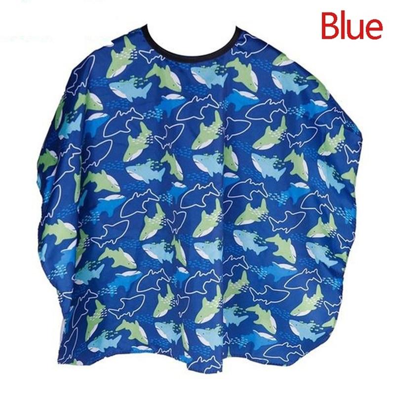 For Kids Salon Waterproof Hair Cutting Gown Cape Nylon Hairdresser Cape Sea Fish Patterned Barber: Default Title