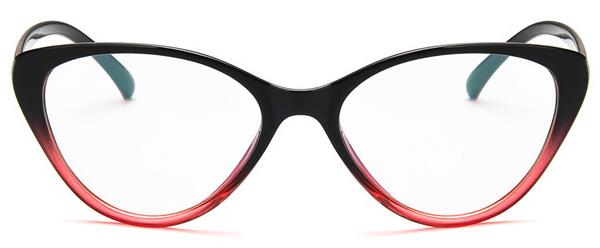 Spectacle frame cat eye Glasses frame clear lens Women Red black Eyewear optical frames myopia nerd black purpl eyeglasses: black purple
