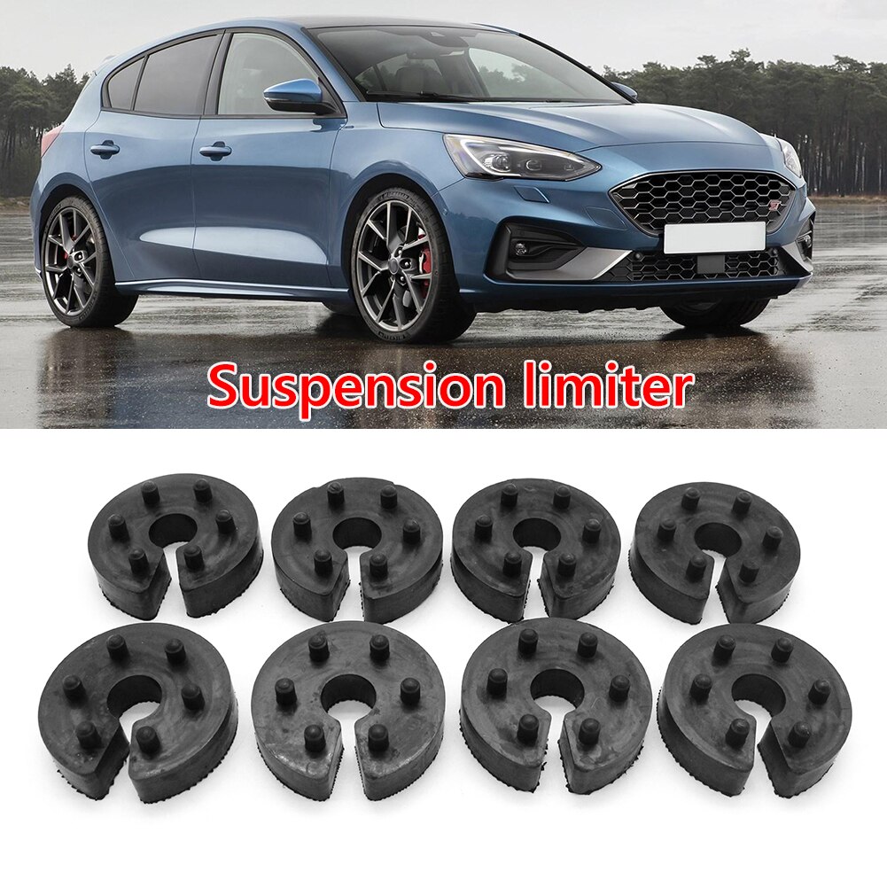 Componentes duraderos para coche, limitador de deflexión de resorte, VA HA Paquete de 8 piezas negras, componentes de reparación Exterior de automóviles, 13mm