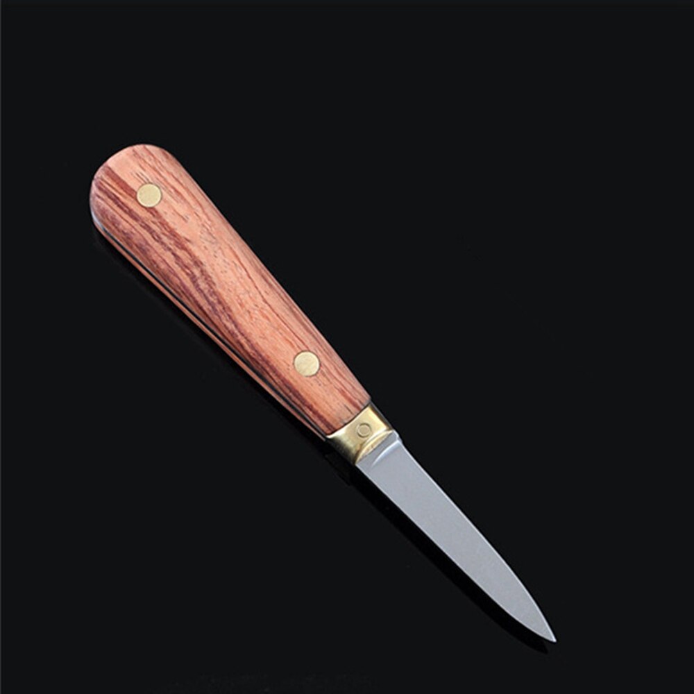 1pc nóż robić ostryg kuchnia owoce morza narzędzie uchwyt z palisandru ze stali nierdzewnej surowe powłoki nóż skorupiaki otwieracz nóż robić herbaty