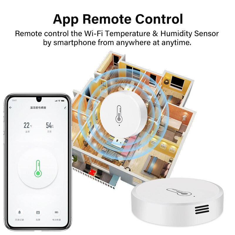 Tuya ZigBee Smart Temperature And Humidity Sensor Battery Powered Smart Home Security Works With Alexa Google Home Smart Life