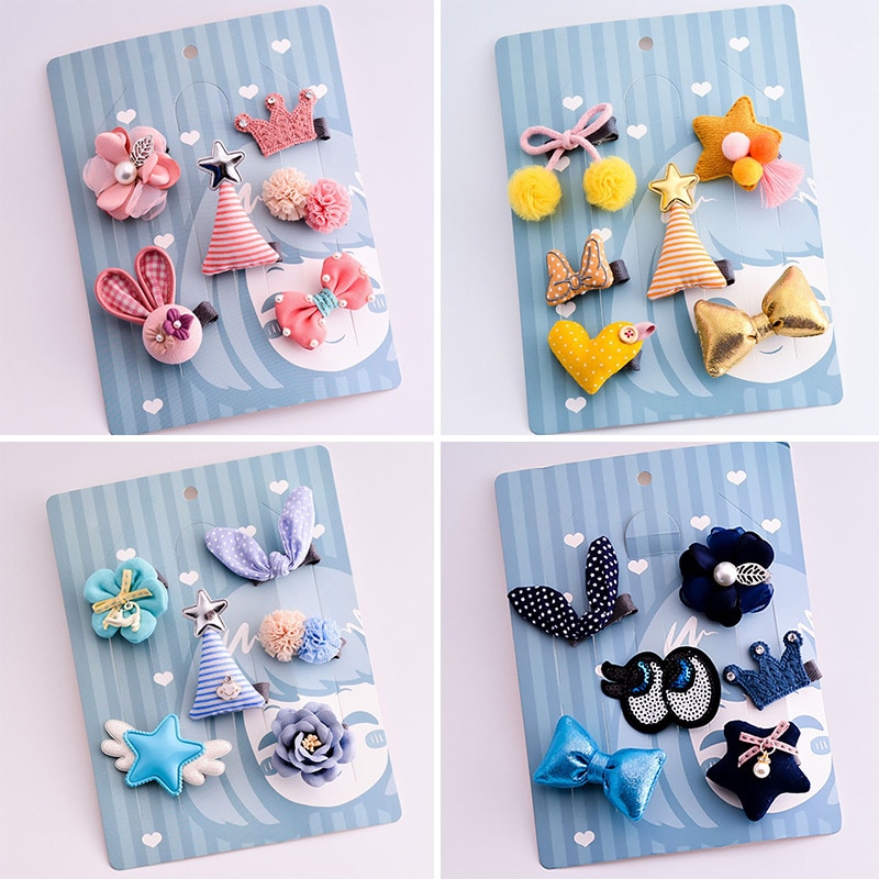 Barrettes pour cheveux de princesse, 5 pièces/6 pièces