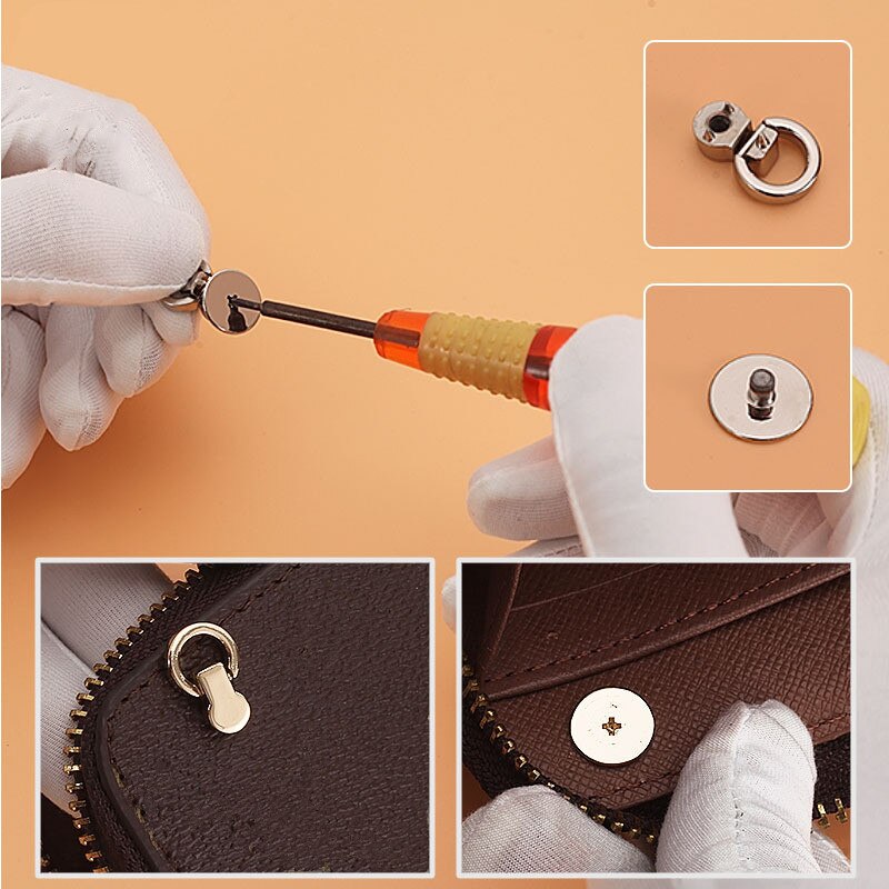 10 stk metalpose sidelille anker kile bøjle klemmer taske sidekant anker link hardware med o ringe lille taske pung
