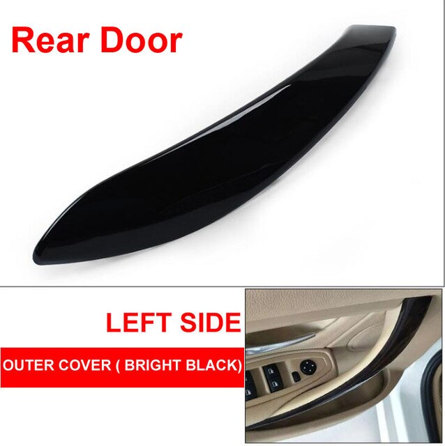 Orzech LHD RHD wnętrza samochodu wewnętrzna strona drzwi uchwyt robić holowania zewnętrzna pokrywa ochronna płyta mahoń dla BMW F30 F80 F31 F32 F33 F35 F82 M3: czarny tylny lewo