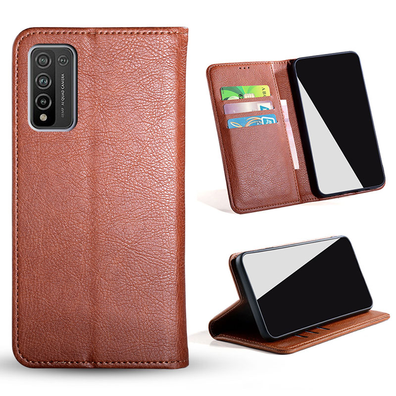 Coque en cuir PU de luxe pour Huawei honour 10X lite, 6.67 pouces, avec intérieur en TPU, sans aimant