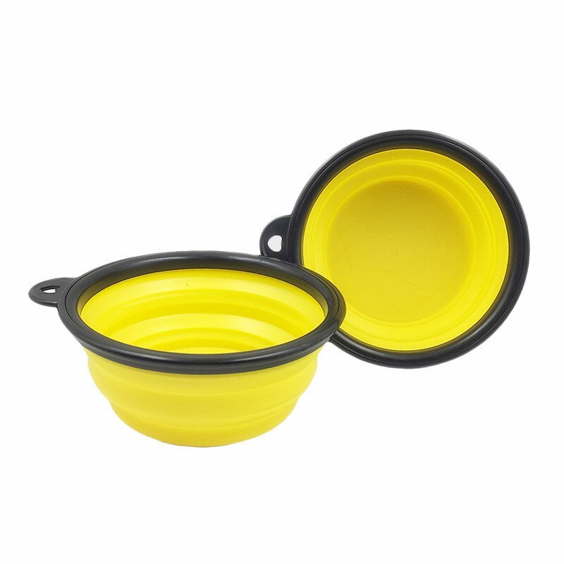 Tazón de silicona plegable para perros y mascotas, recipiente de comida para perros de viaje al aire libre, tazón portátil para mascotas, plato alimentador para mascotas, tazón para agua potable