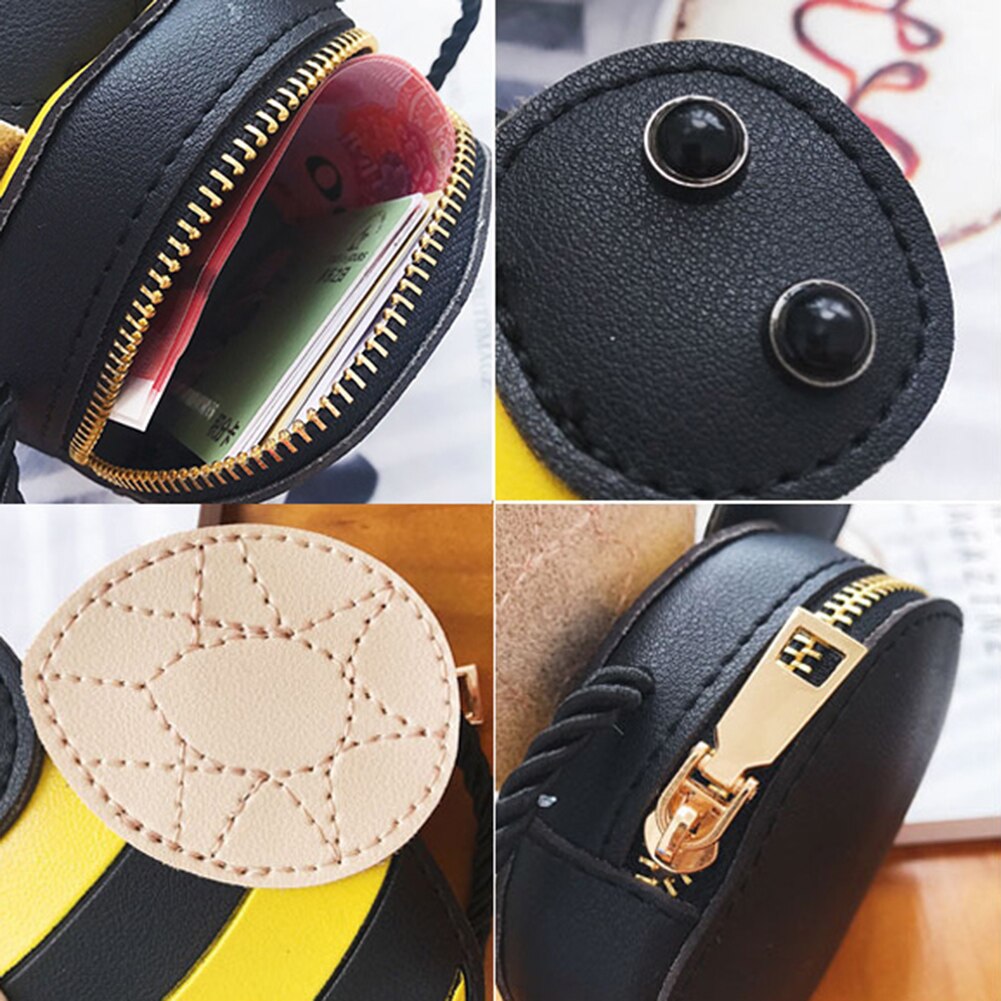 Bebê bonito mini circular dos desenhos animados animais sacos de ombro 2019 couro do plutônio meninas crianças caracol joaninha abelha crossbody saco do mensageiro bolsa