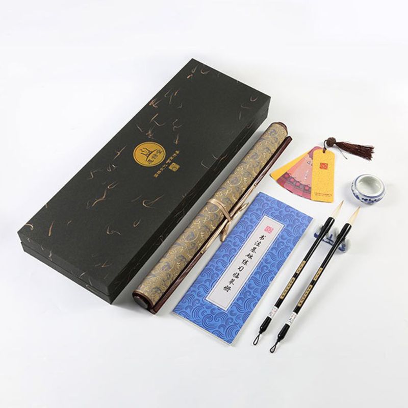 Genanvendelig kinesisk kalligrafi magisk vand skriveklud børste penne copybook sæt