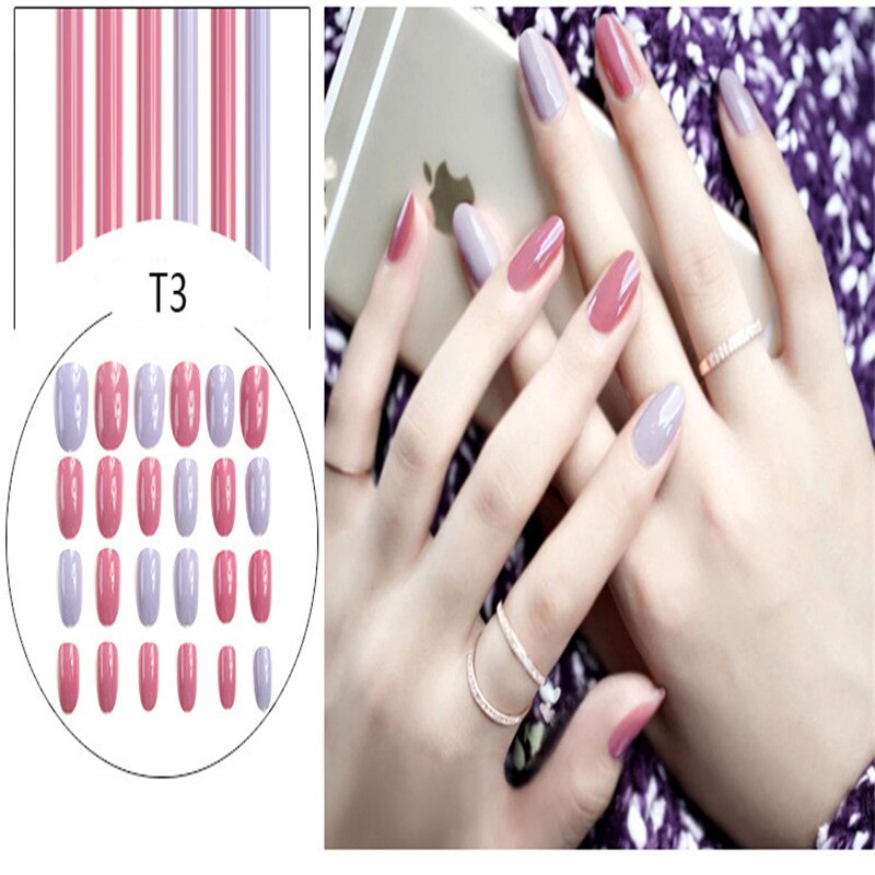 2019 nowy 24 sztuk/1 zestaw sztuczne nietrzeźwy eleganckie wino czerwony gradient sztuczne paznokcie akrylowe sztuczne paznokcie dla ozdoba robić paznokci przepych: 07