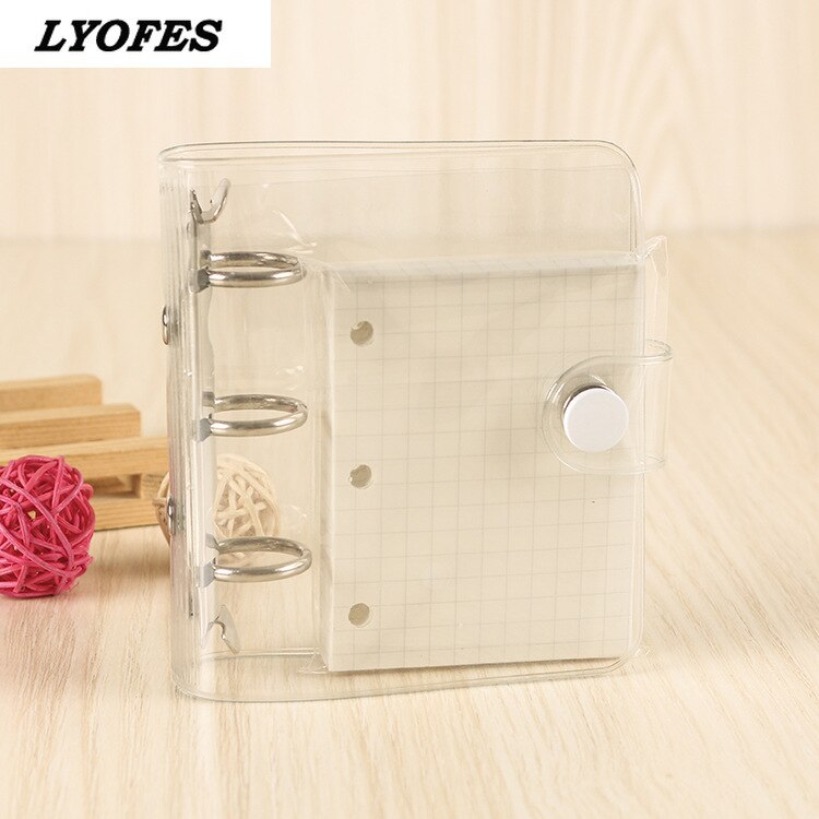 Kawaii Mini Pocket 3 Ring Loose-leaf Diary Notebook Binder Journal Agenda Book Birthday Set Korean School Stationery