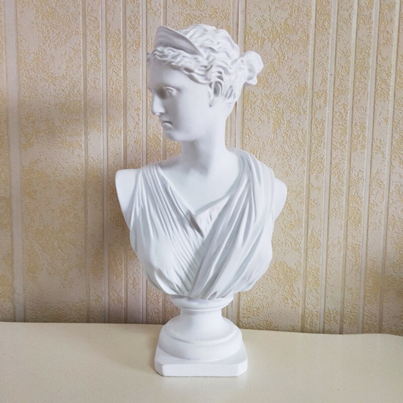 Sculpture buste Apollo, Statue d&#39;artemis de mythologie grecque, peinture en résine, artisanat d&#39;art, décoration de la maison MYP20